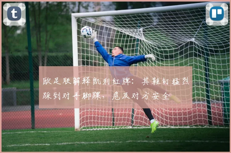 欧足联解释凯利红牌：其鞋钉猛烈踩到对手脚踝，危及对方安全